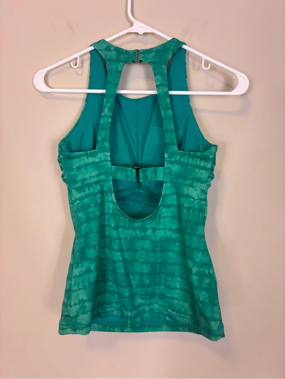 Athleta Women’s Green Tie-Dye Tankini Swimsuit Top 32D/DD